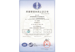 深圳荣进硅胶制品厂ISO9001质量体系认证
