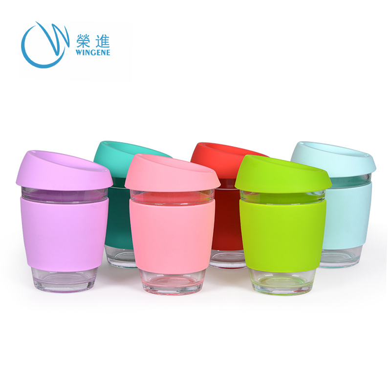 环保玻璃硅胶杯