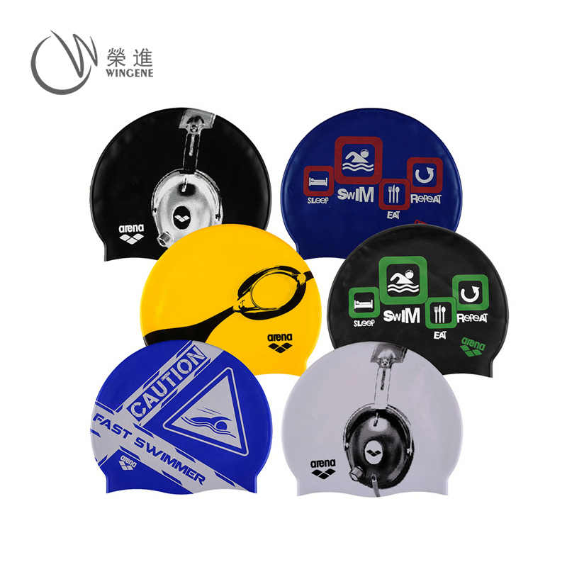 硅胶泳帽|成人泳帽男女通用|纯色硅胶泳帽可印制logo-深圳
