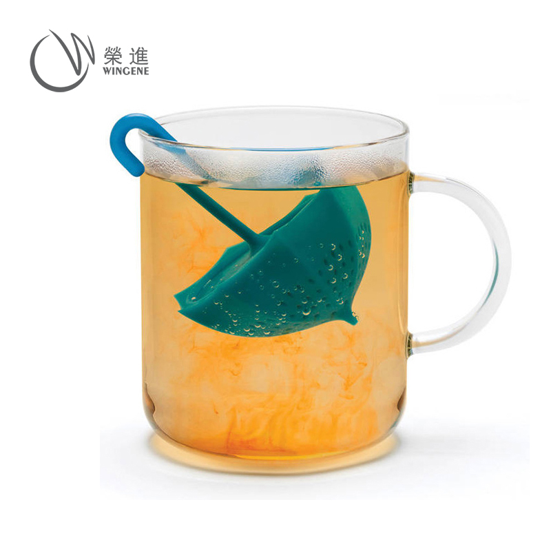 创意镂空雨伞硅胶茶叶包|食品级硅胶泡茶滤茶器-深圳硅胶茶叶包